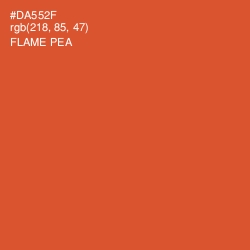 #DA552F - Flame Pea Color Image